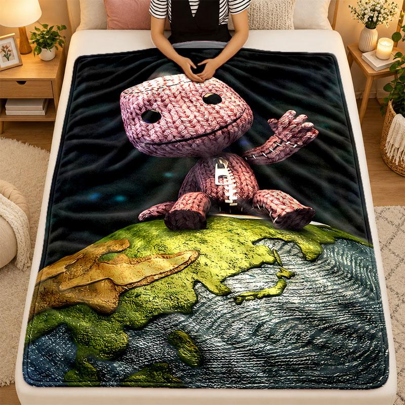 FlaneldeckeLittle Big Planet Warme Weiche Decke für den Innenbereich Sofa Bett Wohnzimmergebrauch