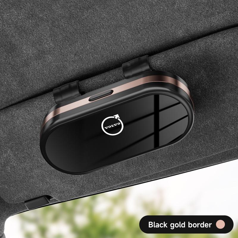 Car Sun Visor Organizer Glasses Ticket Card Box Styling Accessories For Volvo V60 V40 XC90 S60 C30 XC60 S90 XC40 S80 T6 V90 EX30