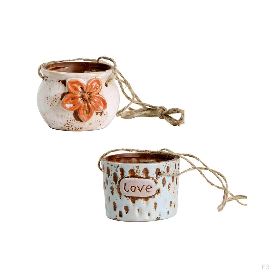 Elegant Hanging Ceramic Planter for Outdoor Spaces