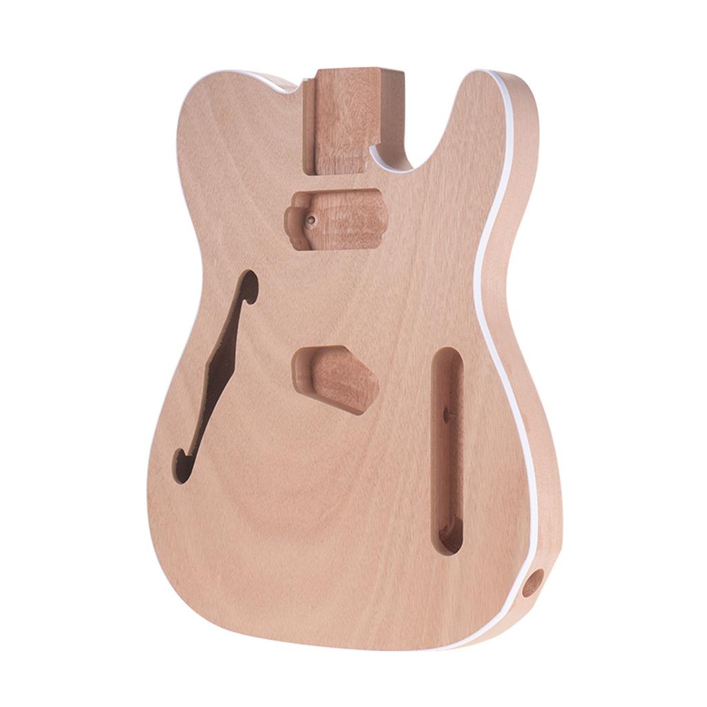 Unfinished Electric Guitar Body Blank Guitar Body Barrel DIY Mahogany and Composite Wooden Body Guitar Parts