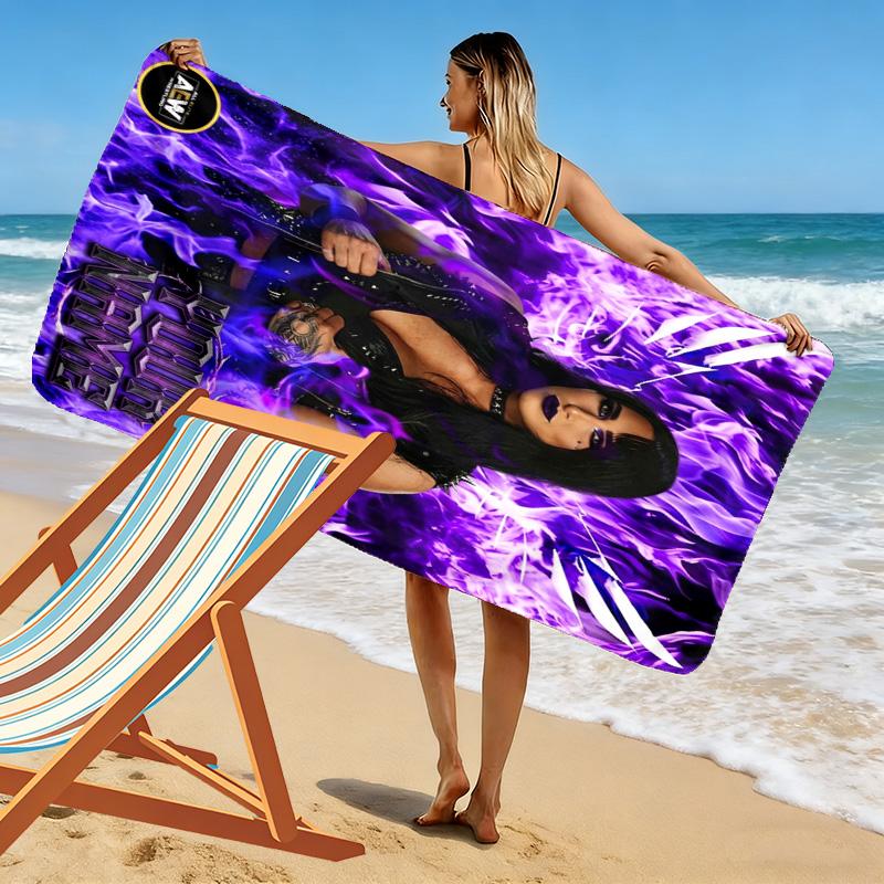 Name Custom Rhea Ripley Print Beach Towel, Large Soft Quick Dry Towel for Beach Camping Swimming