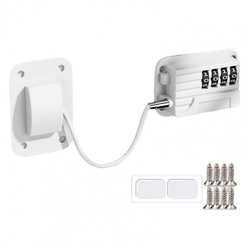 Refrigerator Lock Fridge Security Lock Child-proof Refrigerator Freezer Door Lock with Password Adjustable Design Easy for Kids