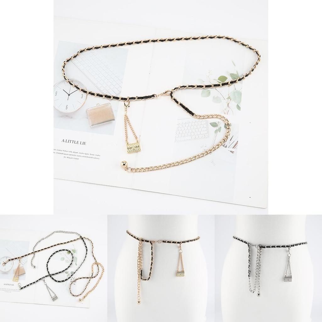Gold Silver Metal Body Chain Waist Women Fashion Accessory For Dresses And Outfits
