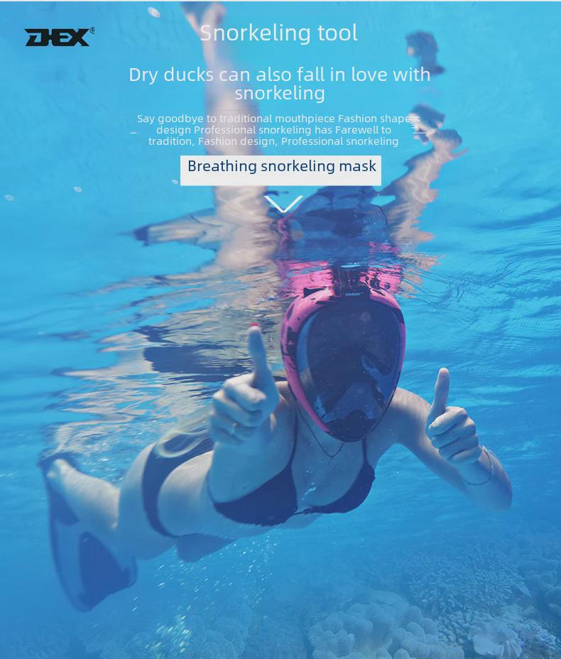 Shuaipu Full Dry Anti-Fog Snorkeling and Diving Mask with 180° Panoramic View