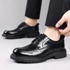 New Men's First-layer Cowhide Casual Leather Shoes Big Head Thick Sole Leather Business Dress Men's Shoes Breathable Single Shoes Men's