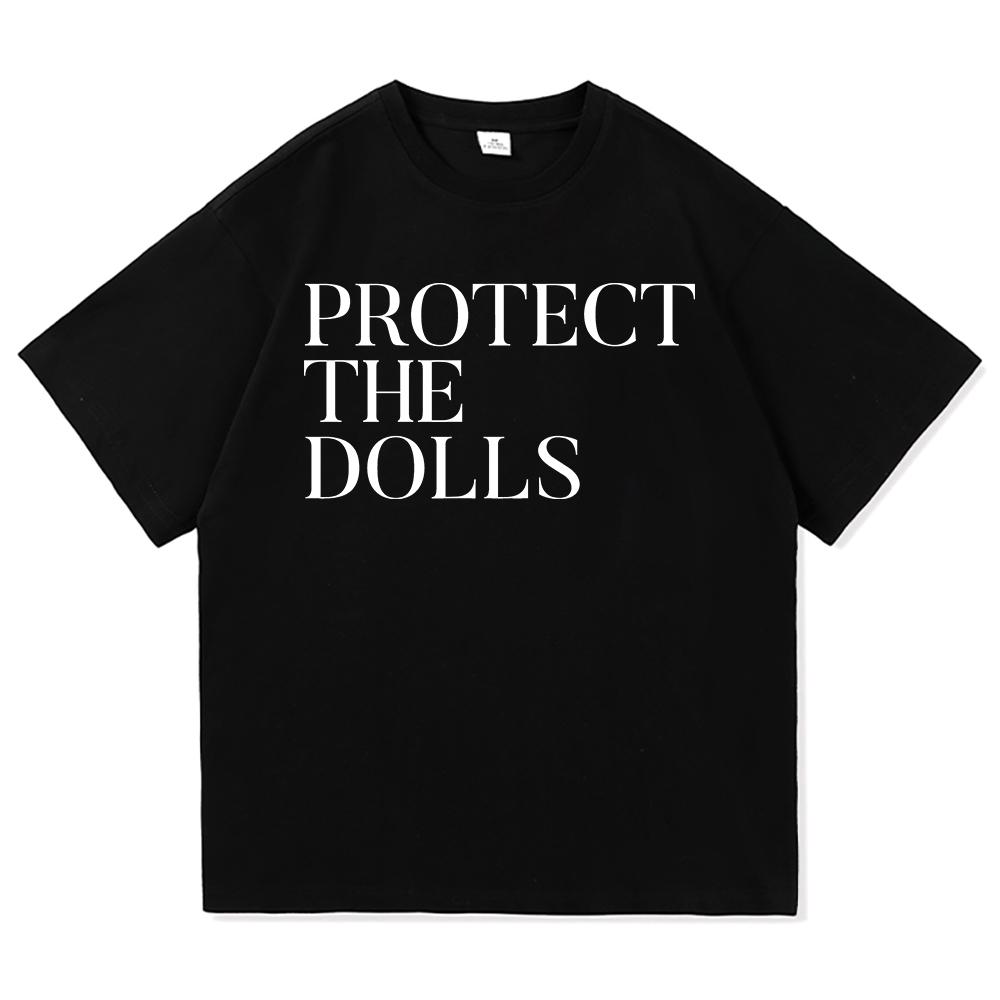 Protect The Dolls T Shirt UnisexUnisex Harajuku Aesthetic Letter Print TShirt Unisex High Quality Casual Cotton Tees Tops Clothes