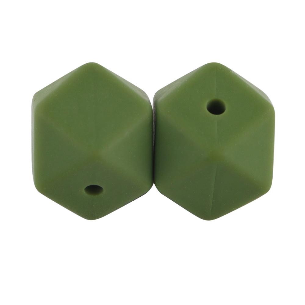 

14mm Hexagon Silicone Beads 17mm Loose Silicone Beads Food Grade DIY Bead Pen Necklace Accessories For Jewelry Making 17mm 10pcs