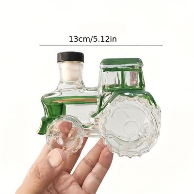 Decanters for Alcohol 300ml Glass Tractor Container Empty Car Whiskey Decanter Tequila Bottle for Wine Vodka Home Bar Men Dad