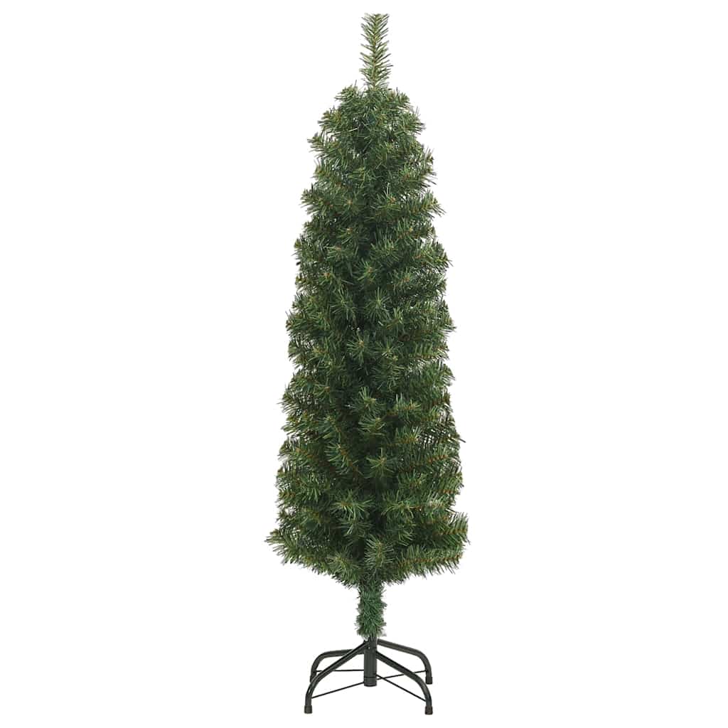Vidaxl Smukła Sztuczna Choinka Ze Stojakiem, Zielona, 120 Cm, Pvc
