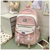 The new schoolbag is high-value, fresh and sweet, macaron-colored make-up bag, junior high school students, light travel, and large-capacity backpack.