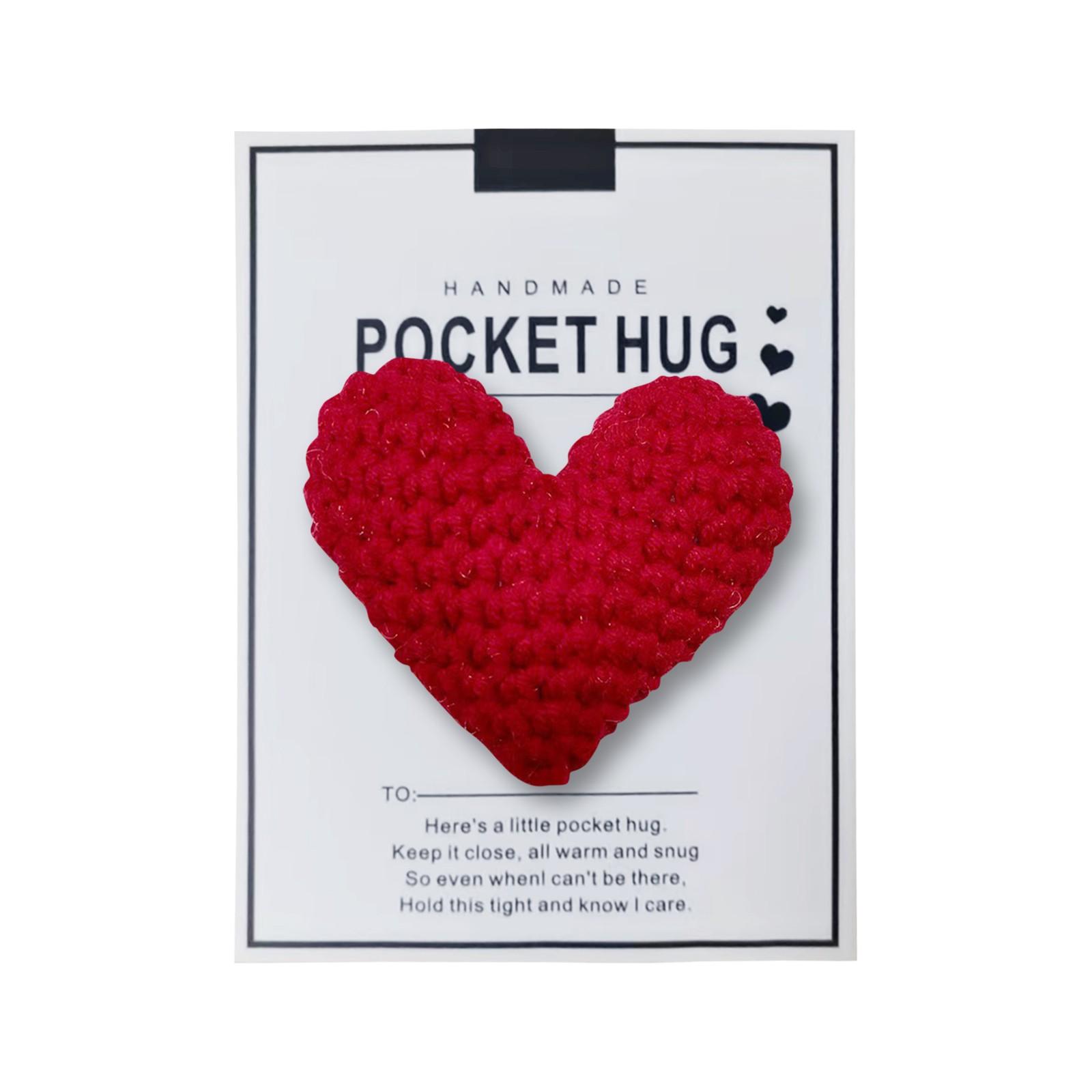 

Pocket Hugging Heartfelt Gift, Hugging Gift, Special Friend Gift Warm Heart Gift, Valentine s Day Card Decoration червоний