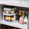 Kitchen Storage Tray Rotatable Non-slip Large Capacity Portable Round Kitchen Seasoning Organizer Turntable Household Supplies