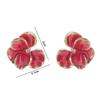 Rhinestone 3D Petal Flower  Earrings Cute Five Petals Earrings Elegant Flower Stud Earrings  Party