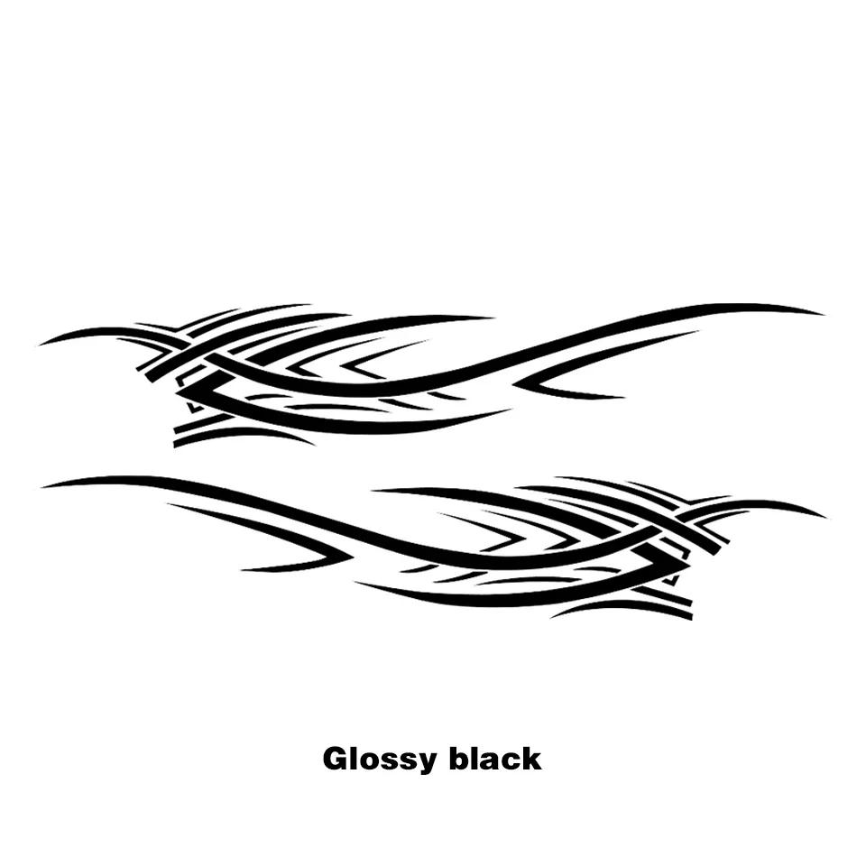 Flame Graphics Car Body Side Stickers Universal PVC Car Body Decoration Vinyl Decals for For Mercedes Benz Golf BMW Accessories Glossy black