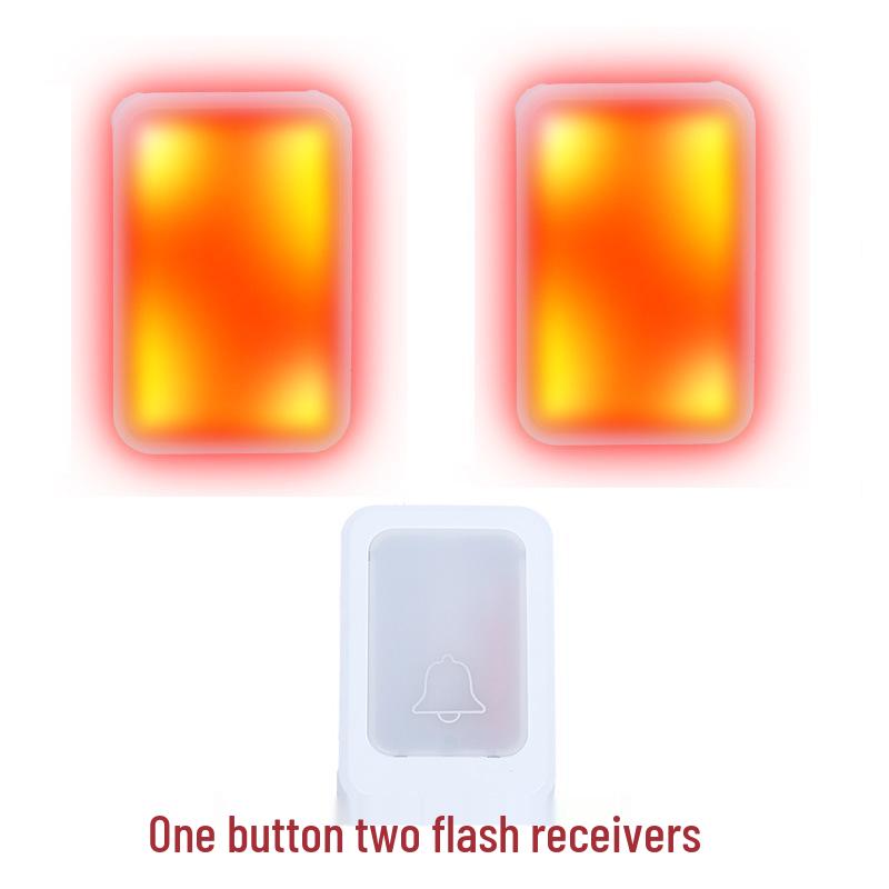 Wireless Flash Doorbell for Deaf & Elderly: Sound, Light, Mute Options, Strong Alert for Service Reminder