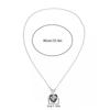 Funkelnde herzförmige eingelegte Anhänger-Halskette Winterpulloverkette für Damen Bankette Party Schmuck Geschenke