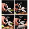 Scissors Ultra Sharpen Chicken Bone Cutter Poultry Cutting Chicken Meat Fish Stainless Steel Heavy-Duty Kitchen Scissors