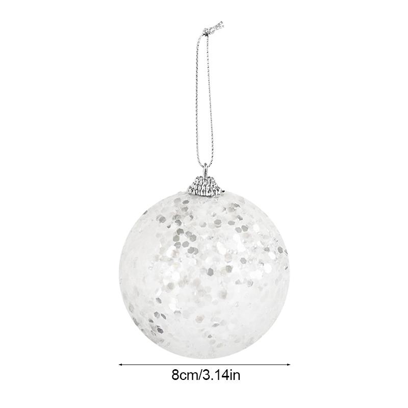 Big Christmas Balls Ornament White Foam Xmas Tree Hanging Pendant Gift 2025 New Year Home Party Decoration Navidad 2025 Supplies