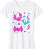 Colorful Bats Cute Animal Lover Halloween Women Girls Kids Gift Idea Bat T-Shirt Casual Cotton Daily Four Seasons Tees T Shirt