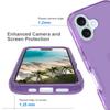 For iPhone 16 Plus Case Shockproof TPU+PC Hybrid Phone Cover