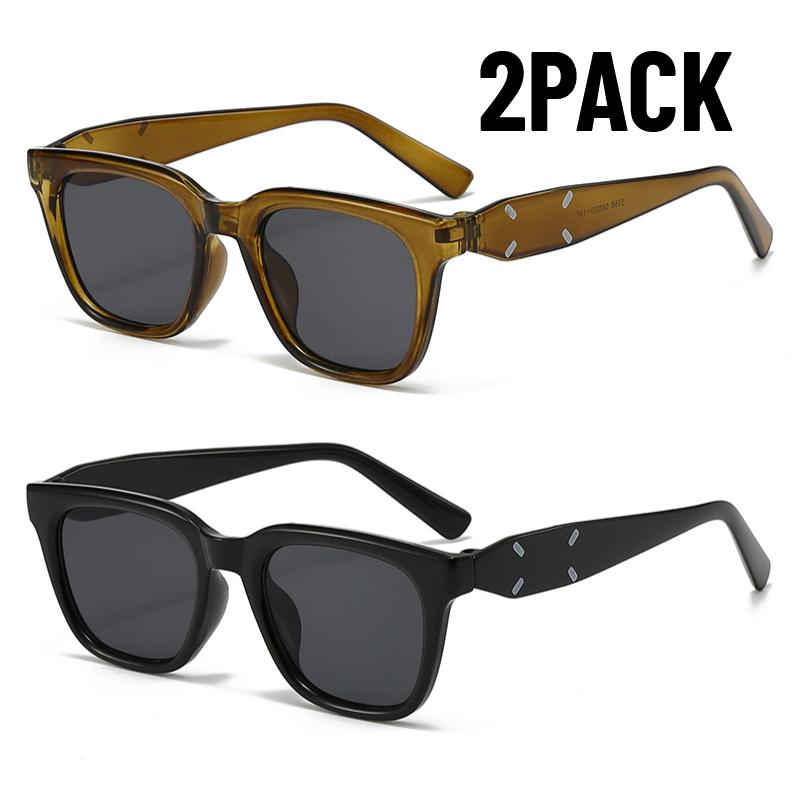 2PACK Fashion Rectangle Sunglasses Women Brand Luxury Eyewear Women/Men Y2K Vintage High Quality Glasses Women