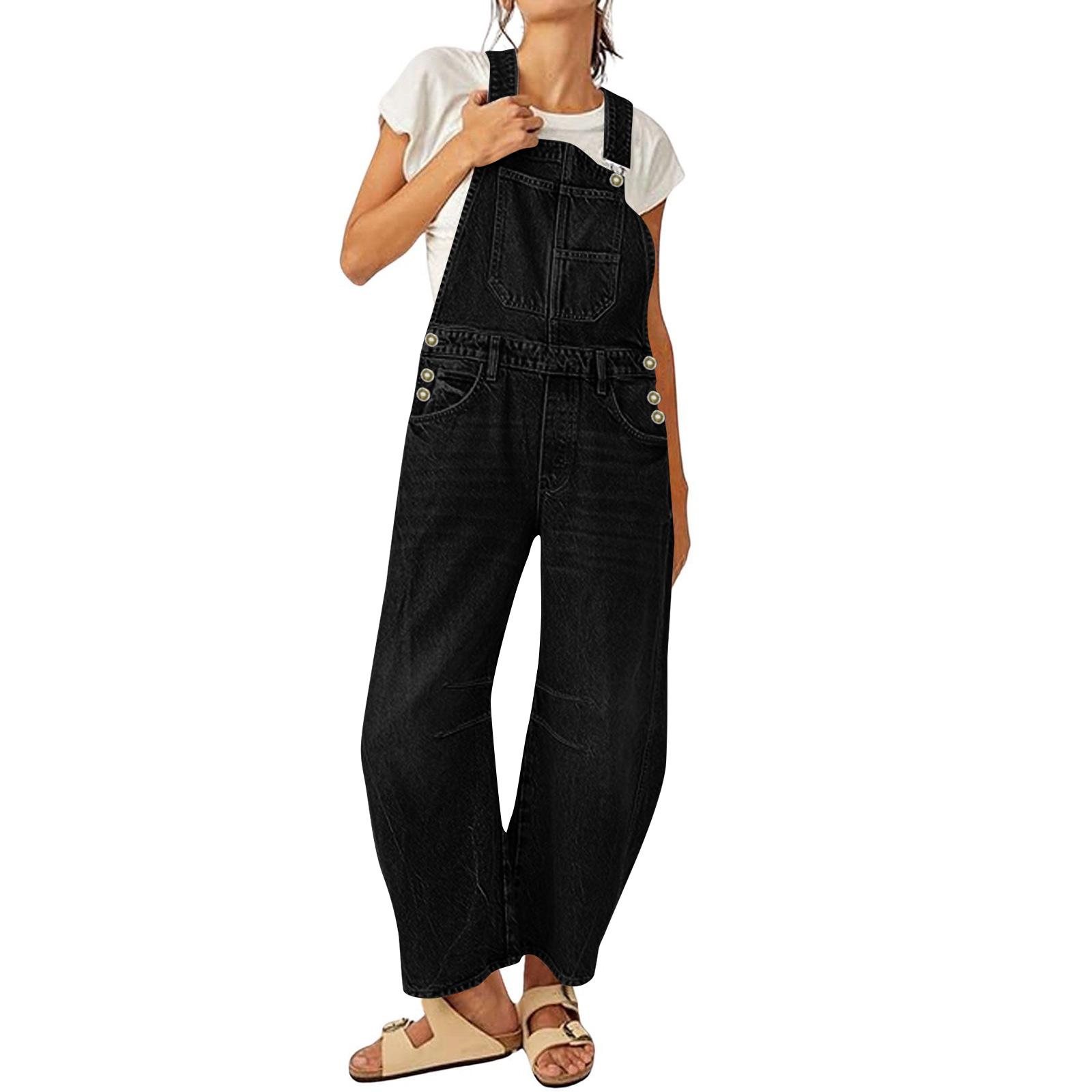 

Women s Low Waist Washed Women s Jeans Fashionable Versatile Straight Leg Pants XXL чорний