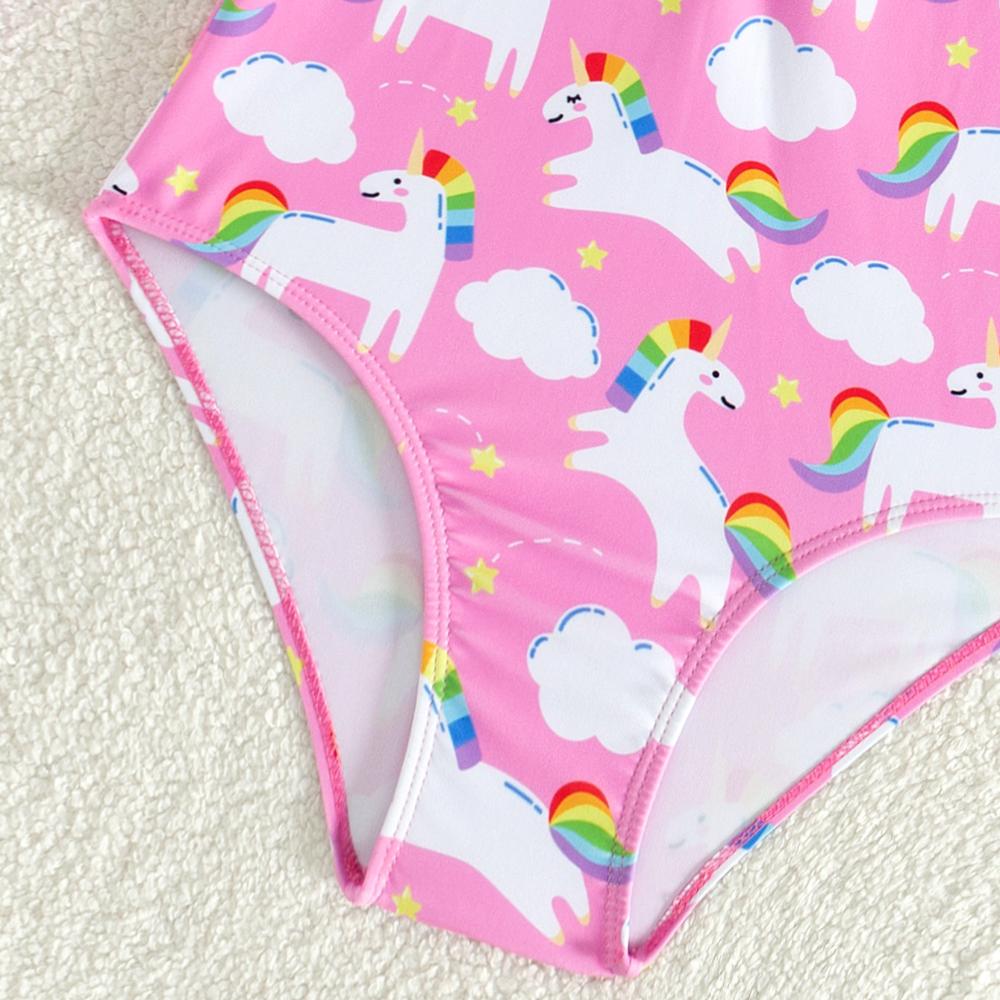 Leoparden-Schwimmen Einteiler für Mädchen 4–7 Jahre Kinder Bademode Langarm Strand Badeanzüge Kinder Badeanzüge Heiße Quelle