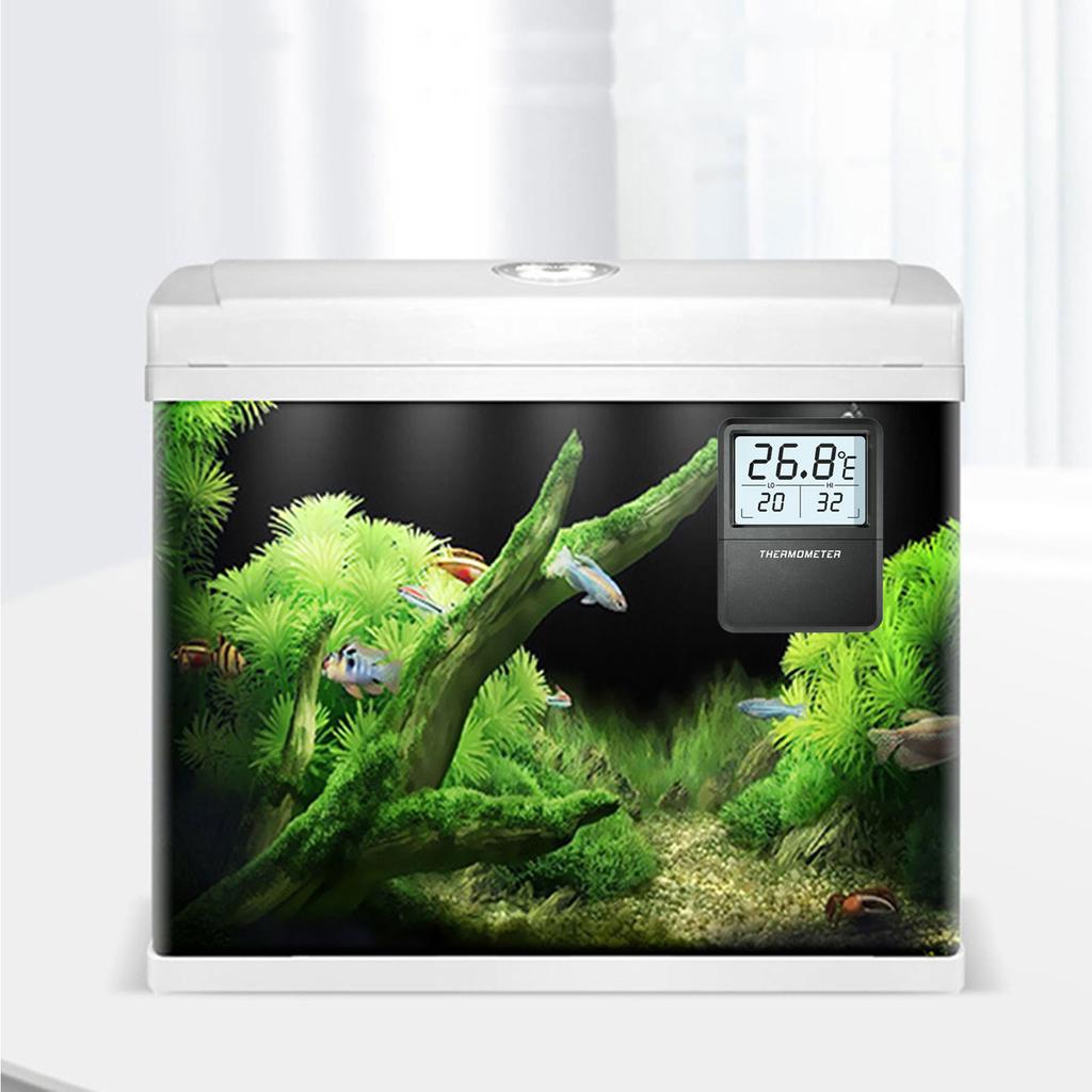 Elektronisches Aquarien-Wasserthermometer Leicht ablesbares Digitaldisplay Wassertemperatur-Messwerkzeug für Aquarium