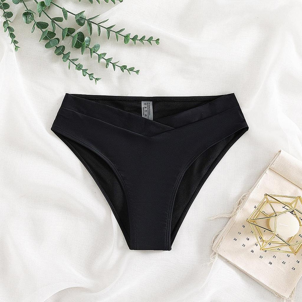 Σέξι Μαγιό Μπικίνι Μονόχρωμο Ευρωπαϊκού & Αμερικανικού Στυλ 2025 με Σορτς για Γυναίκες