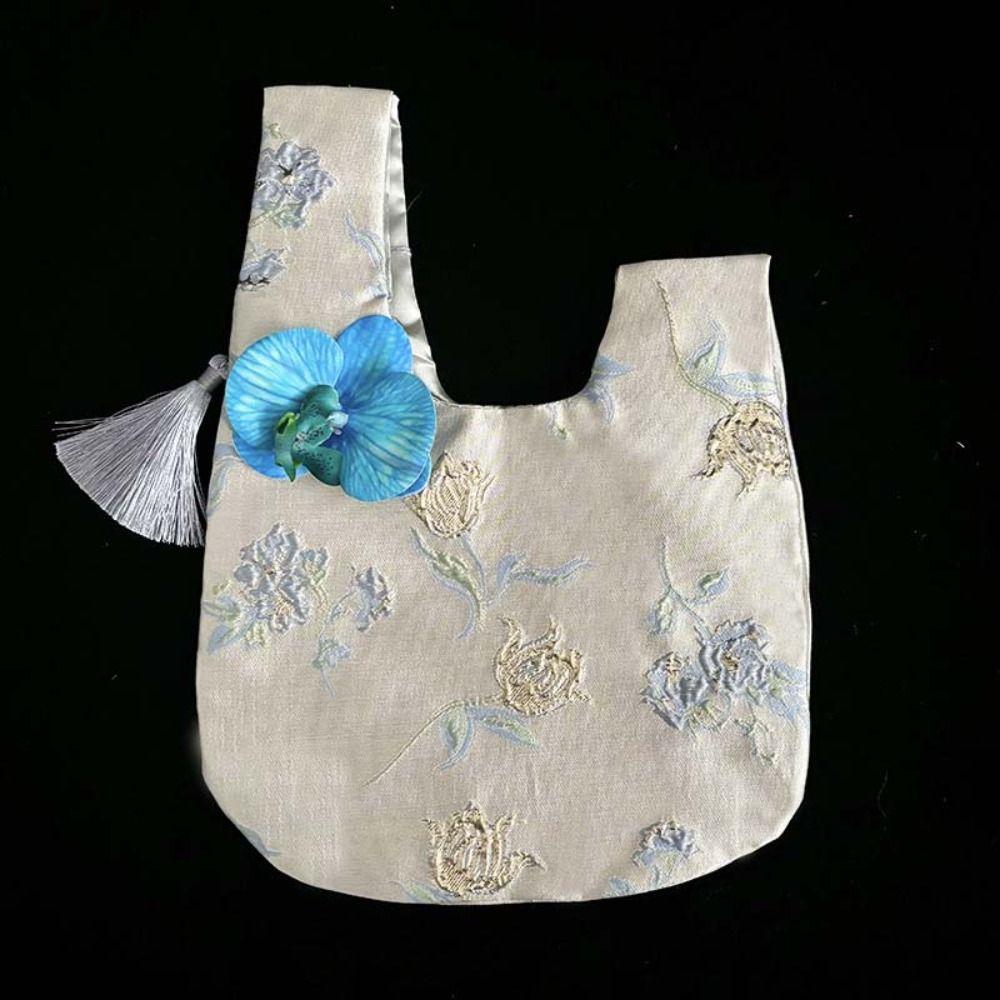 Flower Pendant Tassel Knot Wrist Bag Storage Bags Cheongsam Accessories Girls