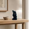 Abstract Thinker Ornament 3D Printed Matte White Sculpture Living Room Sculpture for Desktop