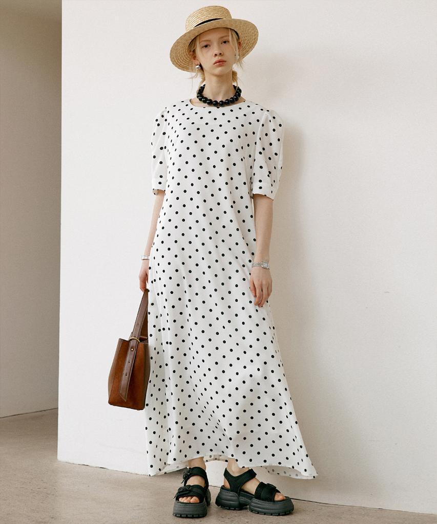 Dyuidyui Dot Dress_White