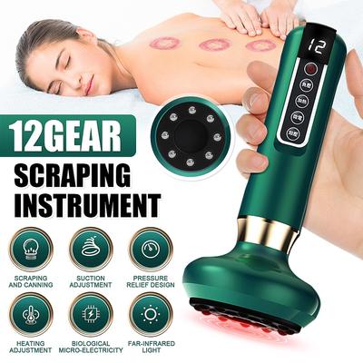 8W Electric Massage Machine Rechargeable Wireless Electronic Gua Sha Cupping Scraping Instrument Full Body Negative Pressure Cupping Massager