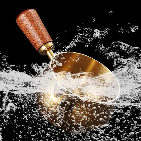 50/100/150ML Edelstahl Saucenschale mit Holzgriff V-förmige Öffnung Espressotasse Gewürze Salatdressings Dippschale