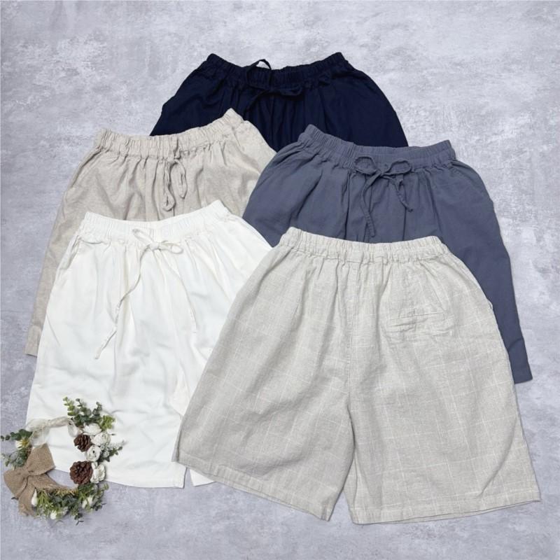 Johnature Summer Comfortable Short Pants For Women Casual Simple Elastic Waist Loose Women Pants