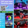4 Pods RGB LED Rock Lights, Underglow Multicolor Neon Light Kit, Wheel Well Light With APP Control & Music Mode, Under Glow Lights For