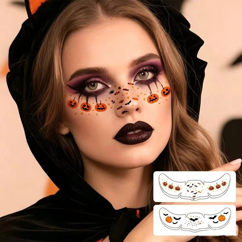 Ghost Halloween Temporary Tattoo Bat Freckle Stickers Facial Tattoo Stickers  Women
