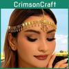 Oriental Inspired Gold Alloy Head Jewelry With Embedded Crystals For Womens Accessories