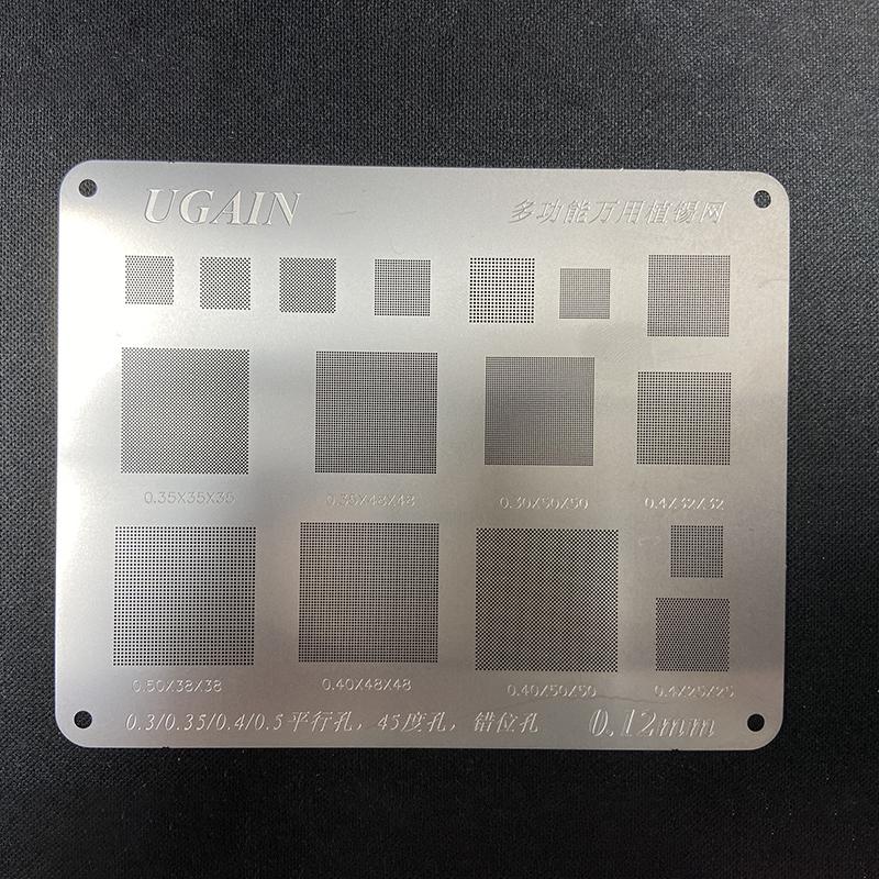 1/3 Piezas de alta calidad Plantilla Universal BGA Reballing agujero cuadrado Calentamiento directo Plantilla BGA para Teléfono móvil portátil CPU IC Chip