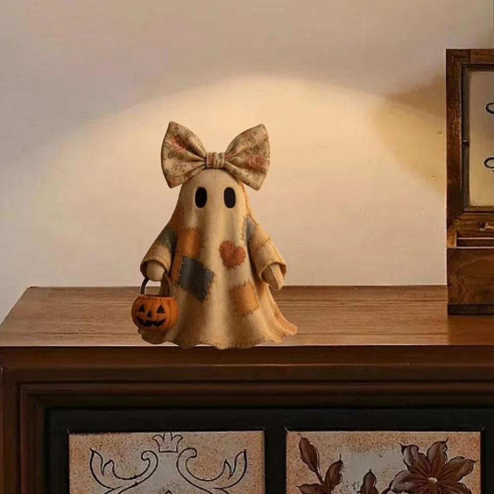 Vintage Style Patchwork Ghost Neat Stitching Fabric Ghost Centerpiece Desktop Centerpiece Decor