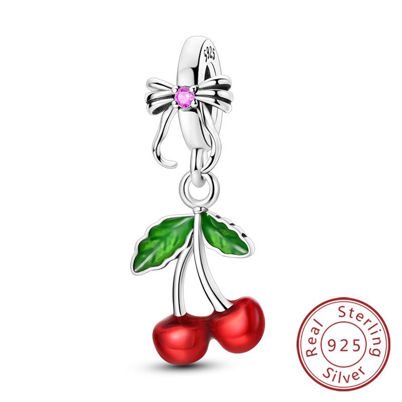 Original Charms Beads Copper Cherry Strawberry Avocado Fruit Charms Pendant For Woman Jewelry Making