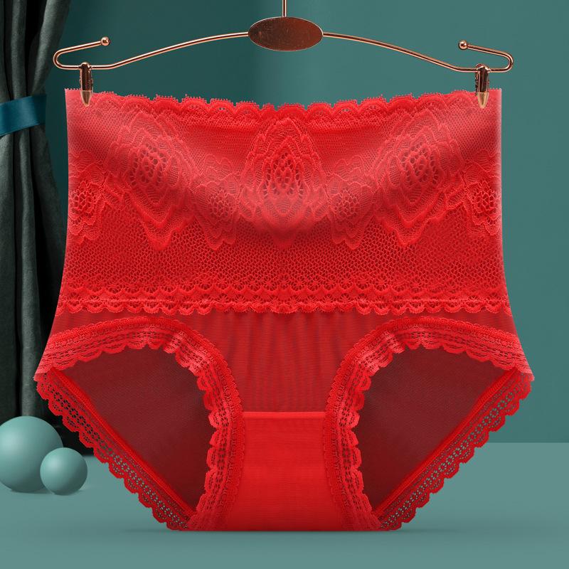 Damtrosor med hög midja Höftlyftande trosor Transparenta spetskalsonger Damkroppsformande trosor Underkläder