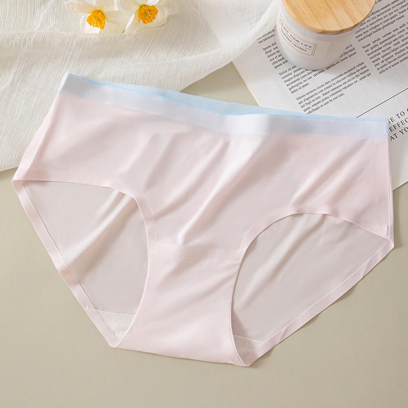 Seamless Ice Silk Breathable Women's Underwear - Anti-Exposure Thin Briefs