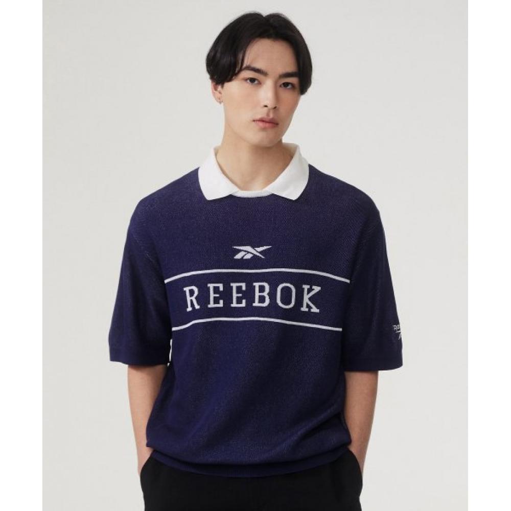 

Вязаный трикотаж Reebok Vector с коротким рукавом Karati Dark Navy 90