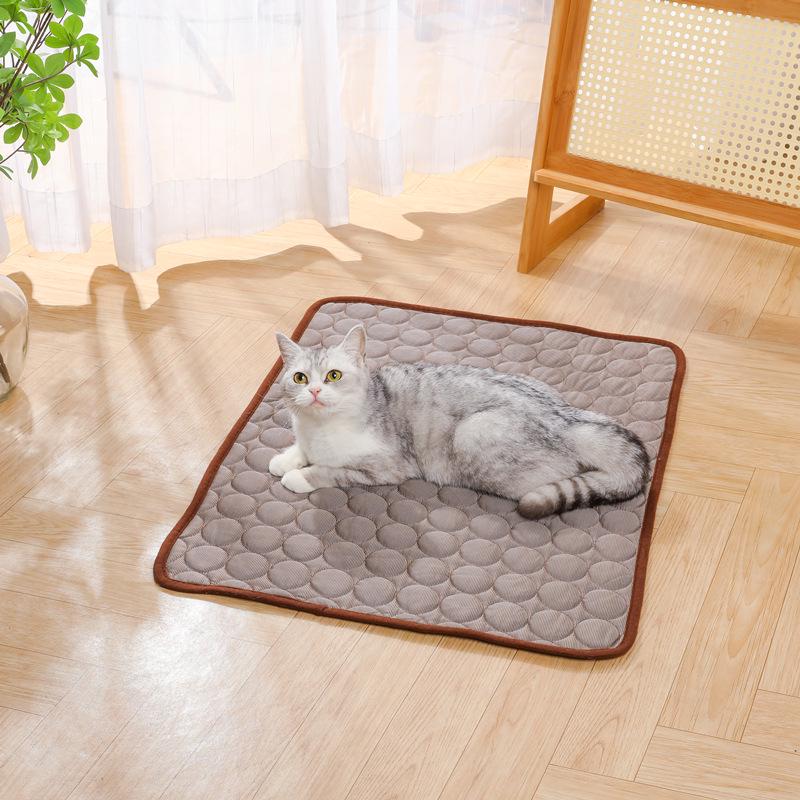 Cross-border Pet Cooling Ice Silk Pad: Summer Dog Sofa and Floor Mat, Spring and Summer Cat Cooling Pad.