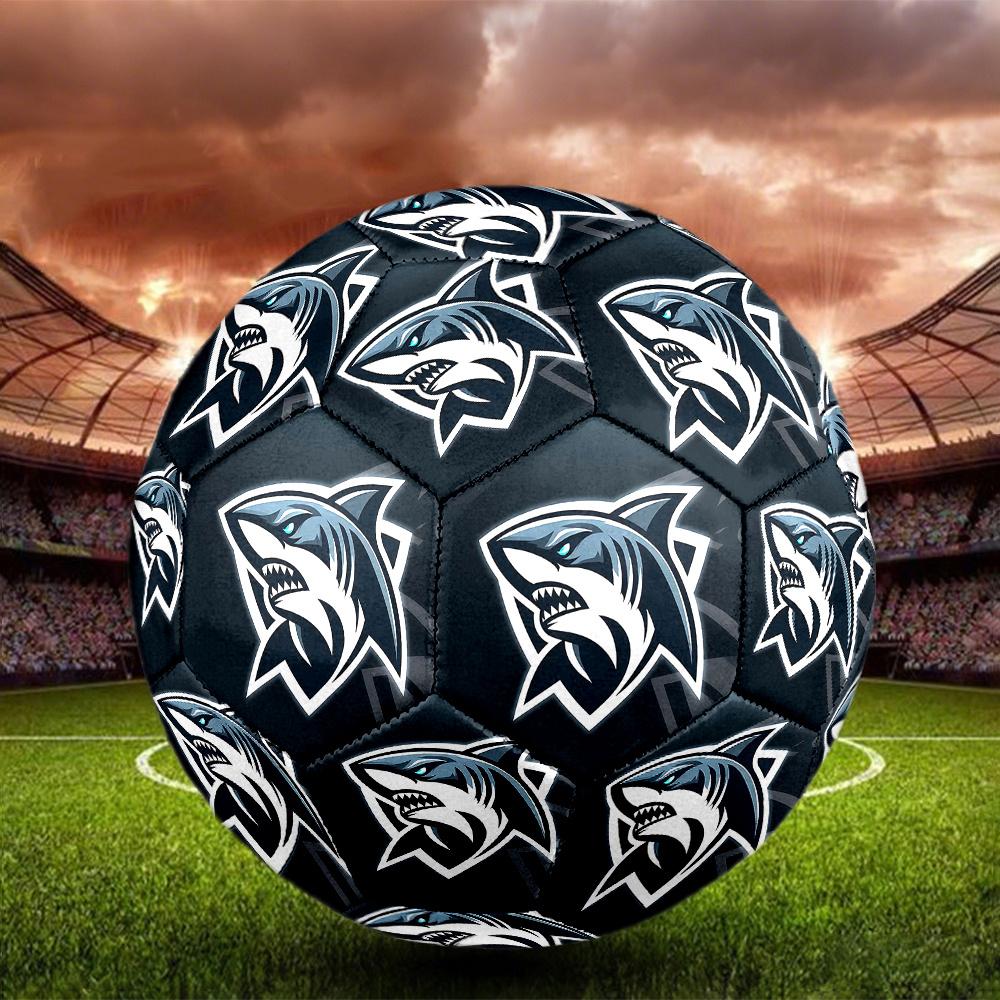 1PC Shark Team Logo Soccer Ball Size 5 Football Machine Sewn Indoor/Outdoor Universal Football N6