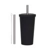 316L Stainless Steel Vacuum Insulated Tumblers With Leak Proof Straw Lid For Office Outdoor Travel Ergonomic Grip Cup