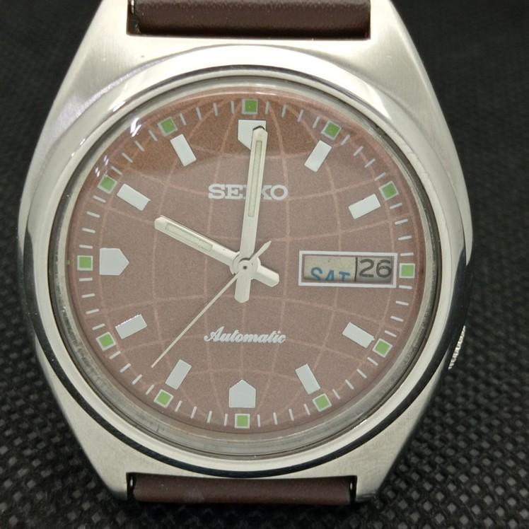 USED VINTAGE SEIKO AUTOMATIC 7009A JAPAN MENS D/D BROWN WATCH 621e-a415941-2 SKU621e-a415941