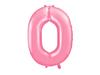 Balon Foliowy Cyfra "0" Różowy 86 Cm