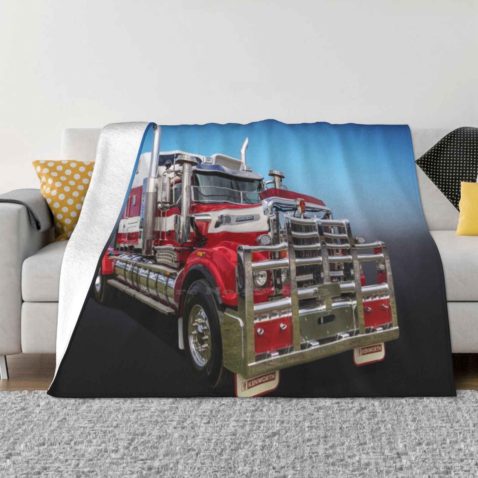Kenworth Blanket Soft Warm Travel Portable Blanket Kenworth Trucks Transportation Big Rigs Prime Mover